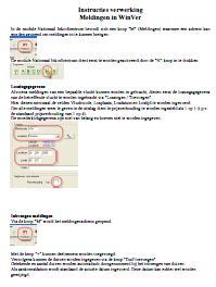 Verwerking meldingen in Winver